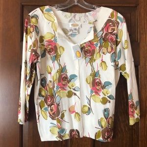 NWT Talbots floral sweater! Petite Medium